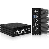 CWWK Mini PC Firewall Micro Appliance, Pentium J3710, 4 Port i225 2.5GbE LAN, OPNsense Hardware Mini Computer, Fanless PC, DD