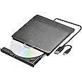 External CD DVD Drive, Portable USB 3.0 Type-C DVD/CD RW Writer Burner for Laptop PC, Desktop, Mac, IOS, Windows 11/10/8/7 / XP/Vista/Linux
