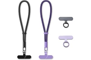 MORSUNBELA 2 Cordon telephone portable dragonne telephone portable, réglable Chaîne de téléphone, universel lanière téléphone, anti-perte bracelet, cordon court