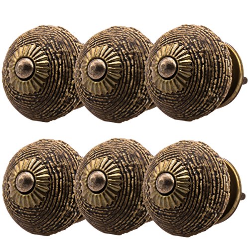 Möbelknopf Möbelknauf Möbelgriff Set Nr.64 6er etched Keramik Porzellan handbemalte Vintage Möbelknöpfe für Schrank, Schublade, Kommode, Tür - Jay Knopf Möbelknopf Möbelknauf Möbelgriff Set Nr.64 6er etched Keramik Porzellan handbemalte Vintage Möbelknöpfe für Schrank, Schublade, Kommode, Tür - Jay Knopf