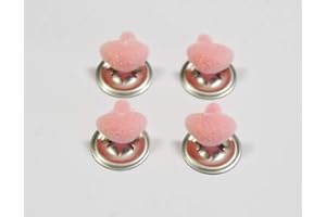 celloexpress FLOCK PINK Cat/Triangle Noses 15mm Metal Backs - Teddy Bear & Soft Toy Making Detailed Noses - Pack of 4