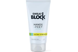 SweatBlock Antiperspirant Lotion For Hands & Feet, Proven To Reduce Excessive Sweating, Reduce Hand & Foot Sweat & Smelly Feet, Safe Effective, FDA Compliant Anti Sweat Lotion For Women & Men 50 ml