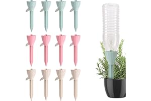 DIKO Irrigation Goutte à Goutte Kit, 12 Pcs Arroseurs Automatiques Plantes, Goutte à Goutte Bouteille, Dispositifs D'arrosage avec Vannes de Régulation à Liberation Lente pour Intérieur Extérieur Plantes