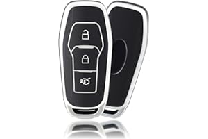 OFFCURVE Schlüsselhülle Autoschlüssel Hülle, Schlüsselcover Schlüsselgehäuse Schlüssel Schutzhülle Passt für Ford Focus Mondeo Mustang Fiesta Ecosport Kuga Galaxy Explorer Ranger Escort ST S-Max MK3
