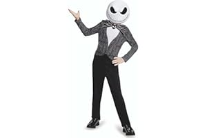 DISGUISE Disney Officiel - Deguisement Jack Skellington, Masque Jack Skellington, Déguisement L'Étrange Noel de Monsieur Jack, Deguisement Halloween Enfant
