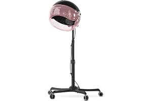 Trockenhaube Haartrockner, Trockenhauben für Haare,Colliford Haartrockenhaube, Trockenhaube Schwebehaube, Föhnhaube, Ionic Hooded Haartrockner (Rosa)