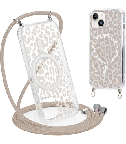 Wirvyuer Telefoonhoes compatibel met iPhone 13, halskoord, hoes met koord om om te hangen, camerabescherming, liefdeshart, beschermhoes met halsband, gegalvaniseerde siliconen schoudertas voor iPhone