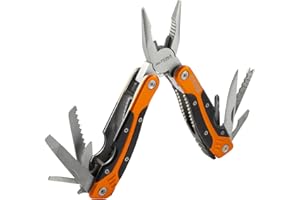 Altuna - Multiherramienta Profesional - Navaja Multiusos 16 en 1 - Incluye Funda Protectora - Alicates Multifunción para el Día a Día - Ideal para Camping, Coche y Senderismo - Modelo 8460