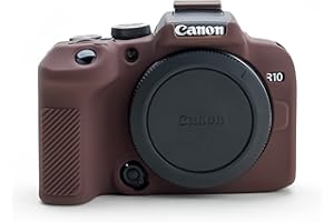 MUZIRI KINOKOO Etui EOS R10, silikonowe etui ochronne - kompatybilne z aparatem Canon EOS R10 - lekkie, miękkie, gumowe etui łatwe do przenoszenia - kawowe