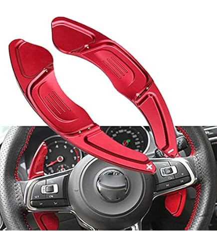 Paletas De Cambios Para Volante Mercedes - Aleación De Aluminio, Color Rojo, Compatible Con Clase A, B, C, E, GLC, GLE Y Más