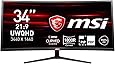 MSI Optix MAG341CQ Monitor Gaming 34" Curvo, Pannelo VA, Display 21:9 UWQHD (3440 x 1440), Frequenza 100Hz, Tempo di risposta 8ms, Curvatura 1800R, AMD Freesync, Gaming OSD APP