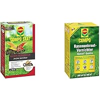 COMPO SAAT Rasen-Reparatur-Mix, Mischung aus Rasensamen und Rasendünger, 1,2 kg, 50 m² & Rasenunkraut-Vernichter Banvel…