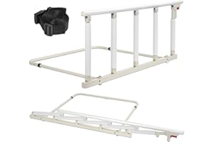 OUUTMEE Sponda pieghevole per letto per adulti anziani – Sponda di sicurezza regolabile con maniglia di assistenza, protezione anti-caduta per anziani, pazienti in gravidanza e post-operatoria, adatta per