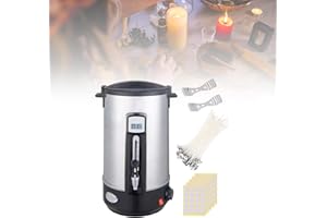JOLIJOUR Fondoir à cire pour la fabrication de bougies avec bec verseur chauffant Pas bouché 10.8L Kit de Fabrication de Bougies DIY Nettoyage facile pour l'activité de production de savon à bougie en vrac