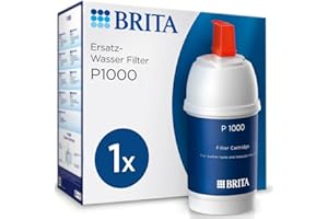 BRITA Wasserfilter Kartusche P1000 – Wasserfilter Wasserhahn für BRITA Armaturen mit Kalkfilter – reduziert Kalk, Chlor, Blei, Kupfer & geschmacksstörende Stoffe im Trinkwasser – filtert bis zu 1200l
