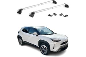 OMAC Barres de Toit transversales Compatible avec Toyota Yaris Cross 2020-2025 en Alu Gris 2X