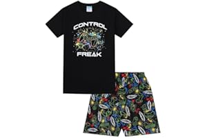 THEPYJAMAFACTORY Pyjama court en coton pour garçon Control Freak