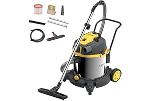 STANLEY SXVC50XTDE Aspirador Multiuso de sólidos y líquidos con Toma para Herramientas eléctricas integrada (1600 W, 50 l)