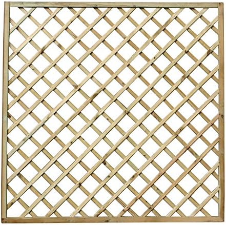 5'11x5'11 Pressure Treated Wooden Diamond Trellis Fencing Panels, Flat Top Garden Fence, 5ft 11" 5ft 11", 1.8m 1.8m, 3-5 Day Delivery + 15 Year Anti rot guarantee From Waltons
