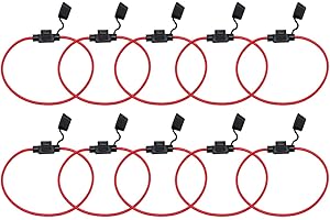KOLACEN Automotive Car Truck In-line 16 Gauge Fuse Holder for Mini Blade Type Fuse (Pack of 10)