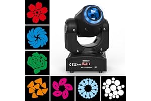 U`KING Cabezas Moviles Focos móviles LED 50W Luz de Escenario DMX 512 RGBW Iluminacion DJ Moving Head Foco Luces de la Etapa 9/11 Canales Luces discoteca para KTV, Bar, Club, Fiesta, Boda