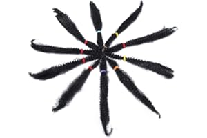 S-NOILITE 11" Afro Kinky Curly Braids cheveux synthétiques Marley Braid Jerry Curls Crochet Extensions de cheveux Tressage Cheveux 3 packs Noir foncé
