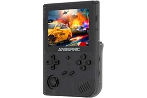 Whatsko RG351V Consola de Juego Portátil,Consola de Juego Portátil Compatible con Sistema Linux de Código Abierto,Consola de Juego Retro WiFi con Tarjeta TF 64G,Consola Retro 3.5" IPS(Gris)