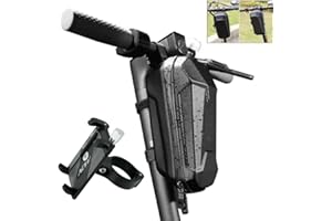 00 Borsa + Porta Cellulare NOW, Universale Monopattino Bicicletta Mountain Bike Elettrico, Mobilità SHARING Rigida Impermeabile XL MAXI Capacità 4 Lt, Installa Facile