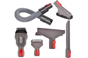 Asdazrxy Kit Ricambio Spazzola Tubo Flessibile Accessori Prolunga compatibile per Dyson V15 V11 V10 V8 V7 SV10 SV11 (6 in 1), Set di accessori per aspirapolvere