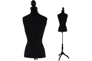 Mendler Schneiderpuppe T220, Schaufensterpuppe Torso weiblich, Schaumstoff - Schwarz