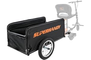 SuperHandy Zusammenklappbarer Wagen, abschleppbar, 81,6 kg Kapazität, All-Terrain-Reifen, kompatibel mit SuperHandy Reiseroller GUT112