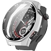 m.tk moveteck Huawei Watch GT 6 Pro 46mm ile Uyumlu Ekran Koruyucu, Sert PC Silikon, 360 Tam Koruma, G&uuml;m&uuml;ş