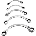 GEARWRENCH 5 Pc. 12 Pt. Reversible Half Moon Double Box Ratcheting Wrench Set, Metric - 9850