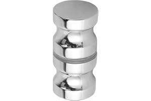 DOITOOL Duschtürknopf edelstahl duschtürgriff für glastür Türknauf Dusche Türgriff Doppel Knöpfe Dusche Glastürgriff Ersatz Glastürknopf Bad runde Back-to-Back-Griff zieht doppelseitig