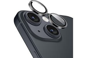 ESR Ochrona aparatu iPhone 15/15 Plus i iPhone 14/14 Plus, Armorite pojedyncze folie ochronne na soczewki, odporne na zarysowania, ultracienkie szkło hartowane z aluminiową krawędzią, seria Armorite,