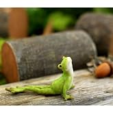 Top Collection Minyat&uuml;r Peri Bah&ccedil;esi ve Teraryum Yoga Kurbağası Bhujangasana Kobra Poz Heykeli