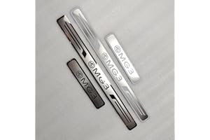 ANRAM 4pcs Stainless Steel Car Door Sill Protector for MG MG3,Non-Slip Anti-Scratch Pedal Sticker Trim Styling Accessories.