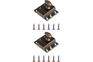 Turn Catches Harmac House® 2 Pack Twist Door Locks Cupboard Cabinet Wardrobe Thumb Turn Catch Latches