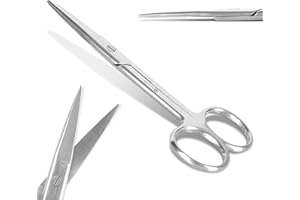 PURE SHARP Safety First Aid Group Stainless Steel Sharp/Sharp Ends Straight Scissors 127mm – Precision Medical Scissors for First Aid and Healthcare Use