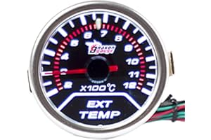 ESUPPORT E Support™ Car Universal Smoke Len 2" 52mm Egt Exhaust Gas Temperature Indicator Gauge Meter