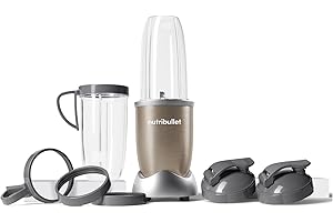 nutribullet Pro 900 con 7 Accessori, Frullatore Elettrico, Tritatutto, Frullatore Smoothie, Frullatore Tritatutto Multifunzione, Potenza 900 Watt, NB910CP