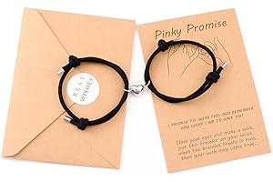 VU100 2 pezzi Bracciale magnetico da Attrazione magnetica, Intreccio amicizia intrecciato Bracciale, regalo per la famiglia amante Migliore amica Fidanzata Madre sorelle