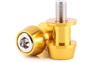 ‎ARAMOX Schieberegler Schwingen, Schwingarm Spule, Schwenkarmspulen, 8 / 10mm Motorrad CNC Aluminiumlegierung Swing Arm Spool Sliders Stehen Swingarm Bobbins(10mm-Gold)