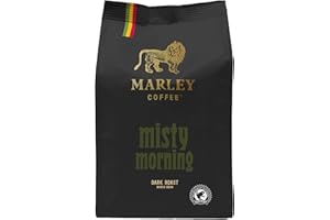 Misty Morning de Marley Coffee, grains de café, torréfaction foncée, de la famille de Marley, 227 g Café en Grains