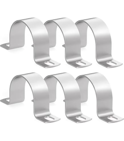 Uxcell 90mm Rigid Pipe Strap – 2-Hole 304 Stainless Steel Tube Clamp, 4-Pack For Plumbing & Electrical Piping