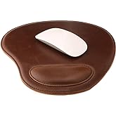 LONDO Deri Mousepad - Bilek Destekli - Rahatlatıcı Süngerli