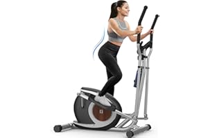 COWMEW Ellittiche Da Casa, Macchina Ellittica Magnetica con APP Bluetooth Intelligente, 16 Livelli di Resistenza, Monitor LCD, Portabottiglie, Stepper Ellittico Per l'esercizio di Fitness Domestico