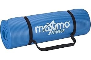 MAXIMO FITNESS Tappetino per Esercizio Fisico Extra Spesso - Tappetino Palestra Antiscivolo di Alta Qualità - Multiuso - Lunghezza 183cm x Larghezza 60cm x Spessore 1.5cm - Perfetto per Pilates, Yoga, Palestra.