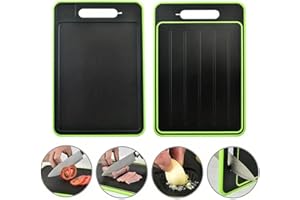 JESSHINY 4 in 1 Defrosting Board, Defrosting Tray, Miracle Melt Defrosting Board, Defrosting Tray Double As Cutting Board with Grater, Sharpener, Double Sided Chopping Board Fast Thaw Meat ＆ Food