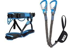 LACD Klettersteigset Ferrata Pro + Gurt Start (M) - Universell, Blau, Nylon, Männer, Outdoor Enthusiasten